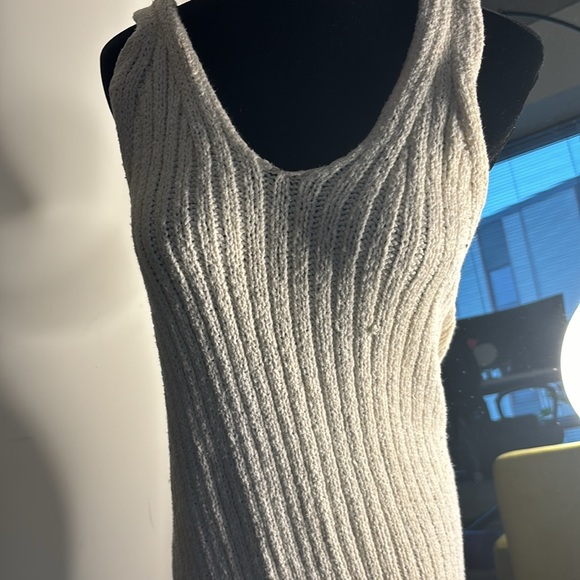 Free People Cream Sweater Dress Size L - Picture 1 of 10